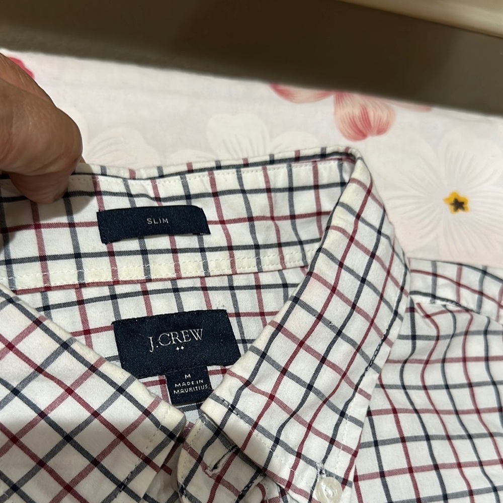J. Crew Red and White Casual Button Down Shirt21